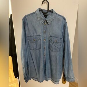 Club Monaco Blue Blouse Elegant Top